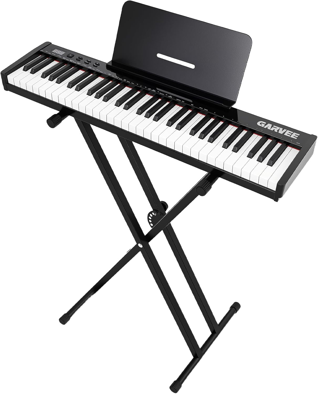 61-Key Portable Keyboard Piano, Electronic Piano with Music Stand & Power Adapter, Perfect for Beginners and Professional Musicians