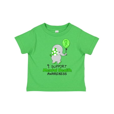 

Inktastic I Support Mental Health Awareness Elephant and Balloon Gift Toddler Boy or Toddler Girl T-Shirt