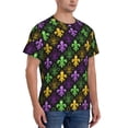 thumbnail image 2 of Qekee Mardi Gras1 Classic Fit T-Shirt Men's Shirt Men's Tight Short Sleeves for Exercise, Running, Mountaineering - Mardi Gras1, 2 of 9