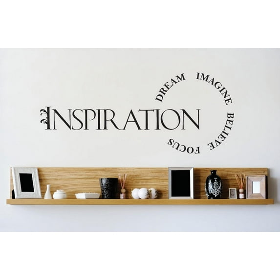 Living Room Art Inspiration Dream Imagine Believe Focus Quote Bathroom 20 X40" -
