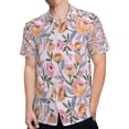 thumbnail image 4 of High Quality Hawaiian Shirts for Men Short Sleeve Aloha Beach Shirt Floral Summer Casual Button Down Shirts Blouses 3CEJ6V, 4 of 7