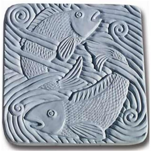 MARQUEE Fish in Water Stepping Stone Paving Mold 2 Piece