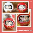 thumbnail image 4 of Figura de Daruma de riqueza japonesa, hucha de Daruma de cerámica, adorno de Daruma, hucha de restaurante, 4 of 8