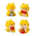 thumbnail image 4 of GROWTH TANK 4 Pieces Dragon Statue Table Sculpture Cute Desktop Ornament Car Dashboard Decor yellow, 4 of 9