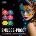 thumbnail image 2 of Pintura corporal contra salpicaduras y derrames, luz negra UV, 6 colores, 18 g, 2 of 7