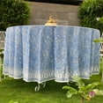 thumbnail image 2 of New Era Creation Sky Blue Print Table Cloth, Cover India Cotton Table Linen, Custom,Gift for Her,Indian Table Cloth Indigo Print, 2 of 4
