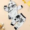 thumbnail image 4 of Jeccie Baby and Toddler Boy Tie-dyed Hoodie and Jogger Pant Outfit Set, 2-Piece, Gray 4-5 Years, 4 of 7