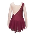 thumbnail image 6 of YEAHDOR Kids Girls Mesh Long Sleeve Chiffon Ballet Leotard Figure Ice Skating Dance Dress, 6 of 7
