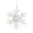Pearl Silver Glitter Snowflake Ornament, variant on Iridescent Glass Snowflake Christmas Ornaments,Unique Designs, 5.12 Inch Snowflake Tree Decorations, Reflective Holiday Ornaments for Christmas Trees, Wreaths and Gifting