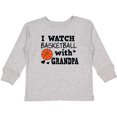 thumbnail image 3 of Inktastic I Watch Basketball with Grandpa Boys Long Sleeve Toddler T-Shirt, 3 of 5