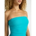 thumbnail image 5 of Time and Tru Women's and Women's Plus Ribbed Bandeau One Piece Swimsuit, Sizes XS-2X, 5 of 5