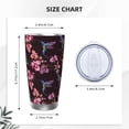 thumbnail image 4 of Lsque Humming Bird And Tropical Pattern 20oz Car Cup with Lid and Straw, Insulated Coffee Cup with Straw Topper, Spill Proof Travel Coffee Mug, Stainless Steel Tumble-Without Straw, 4 of 8