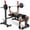 Red, variant on Primy Adjustable Bench Press, Foldable Olympic Weight Bench with Squat Rack Workout Bench Barbell Rack Stand Strength Training Home Gym Multi-Function for Small Apartments