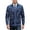 Blue, variant on Men's Knit Sweater Coat, Stand-Up Collar Down-Spliced Lightweight Long Sleeve Outerwear Jacket, Solid Color Casual Zipper Cardigan for Business Casual Winter Daily Wear
