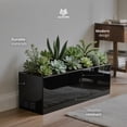 thumbnail image 2 of Worth Metal Planter Box with Insert Plate & Drain Holes, 30" Long, Glossy Black, 2 of 11