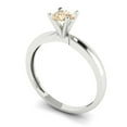 thumbnail image 2 of Clara Pucci 14K White Gold 0.5ct Morganite Solitaire Ring for Women, 2 of 8