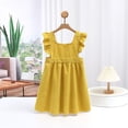 thumbnail image 3 of Coerni Toddler Baby Girls Sleeveless Ruffle Dress Kids Corduroy Retro Dresses A Line Casual Princess Trendy Clothes Elegant Skirt, 3 of 3
