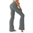 thumbnail image 1 of Pantalones de yoga BUBBLELIME de cintura alta Bootcut Basic Nylon Olive XL, 1 of 5