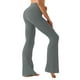 thumbnail image 1 of Pantalones de yoga BUBBLE-LIME, cintura alta, corte de botas, nailon, verde oliva, 1 of 7
