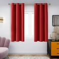 thumbnail image 3 of Deconovo Decorative Red Kitchen Curtains, 2 Panels Short Grommet Room Darkening Window Curtains, 38 x 45 inch, 3 of 9