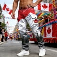 thumbnail image 2 of Casual Pants With Pocket Print Utility Design For Independence Day Celebration Designed For Everyday Comfort And Workwear Style Trousers, 2 of 5