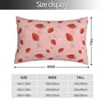 thumbnail image 2 of Goofa Strawberry Print Plush Throw Pillow Case, Soft Velvet with Hidden Zipper, Decorative Cushion Cover for Sofa, Bed, Car, and Home Décor-20"x30", 2 of 6