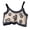 Black, variant on Women Knit Sleeveless Sweater Vest Hollow Crochet Floral Contrast Color Camisole