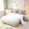 thumbnail image 3 of Manfei Ribbon Bowknot 7pcs Queen Bedding,Green Classic Grid Bedding Comforter Set Queen,Reversible, 3 of 7