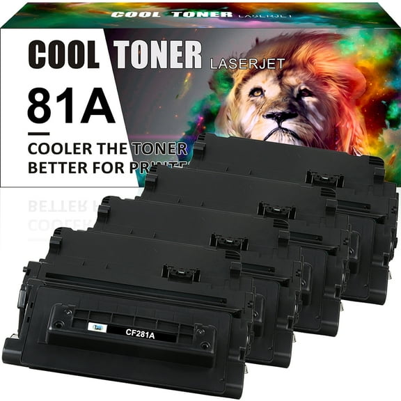 Ink realm 4-Pack Compatible 81A 81X Toner Replacement for HP CF281A CF281X Black Printer MFP M630z M605dh M605dn M605n M605x M606dn M606x MFP M630dn MFP M630f MFP M630h Ink