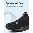 thumbnail image 6 of Sosenfer Men's Breathable Slip on Walking Shoes Hands Free Slip in Sneakers Easy Wear Running Shoes All Black, 6 of 7