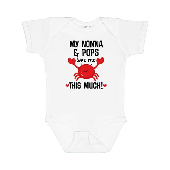 Inktastic Nonna and Pops Love Me Grandchild Boys or Girls Baby Bodysuit