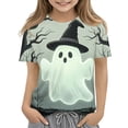 thumbnail image 6 of Grblisyd Halloween Boys Girls Shirts Short Sleeve Soft T-Shirts Pumpkin Ghost Print Tees Tops Clothes for Kids, 6 of 6