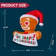 thumbnail image 6 of Joyfy 3.5 FT Christmas Inflatables Window Outdoor Decorations,Gingerbread Man with Oh Snap Banner Broke Out from Window Blow Ups Yard with Built-in LEDs for Holiday, 6 of 7