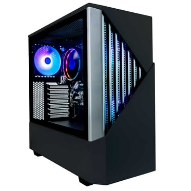 Periphio Reaper Prebuilt Gaming PC - AMD Ryzen 5 5600G CPU (4.4GHz Turbo), 32GB DDR4 RGB RAM, Radeon Vega 7 Graphics, 1TB NVMe Solid State SSD, Windows 11 Gaming Desktop Computer, WiFi   BT