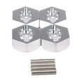 thumbnail image 2 of Bewildely Adaptador de cubo hexagonal de rueda de 12MM para 1/12 ECX ECX01011 Adaptador de cubo hexagonal de rueda de fácil instalación de 12MM Kits de construcción modelo plata, 2 of 6