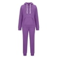 thumbnail image 6 of VBVC No Boundaries Women's 2 Piece Y2k Drawstring Matching Set,Ladies Lightweigh Pullover and Jogger Sweatsuit,Womens Plus Size Workout Tracksuit Set,Purple,Size L, 6 of 6