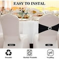 thumbnail image 4 of Wehilion Spandex Chair Sashes with Crown Buckle Spandex Stretch Chair Bands Cover Ties with Buckle Slider Chair Cover Band Chair Sashes Chair Cover Bands with Buckle,20/30/50/100pcs, 4 of 7