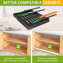 2 Pack 16.5" Deep Pull Out Cabinet Organizers
