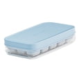 thumbnail image 4 of Bandeja para cubitos de hielo con tapa y recipiente, ahorradora de espacio portátil, máquina de hielo apilable para 15 Rejillas Azul, 4 of 9