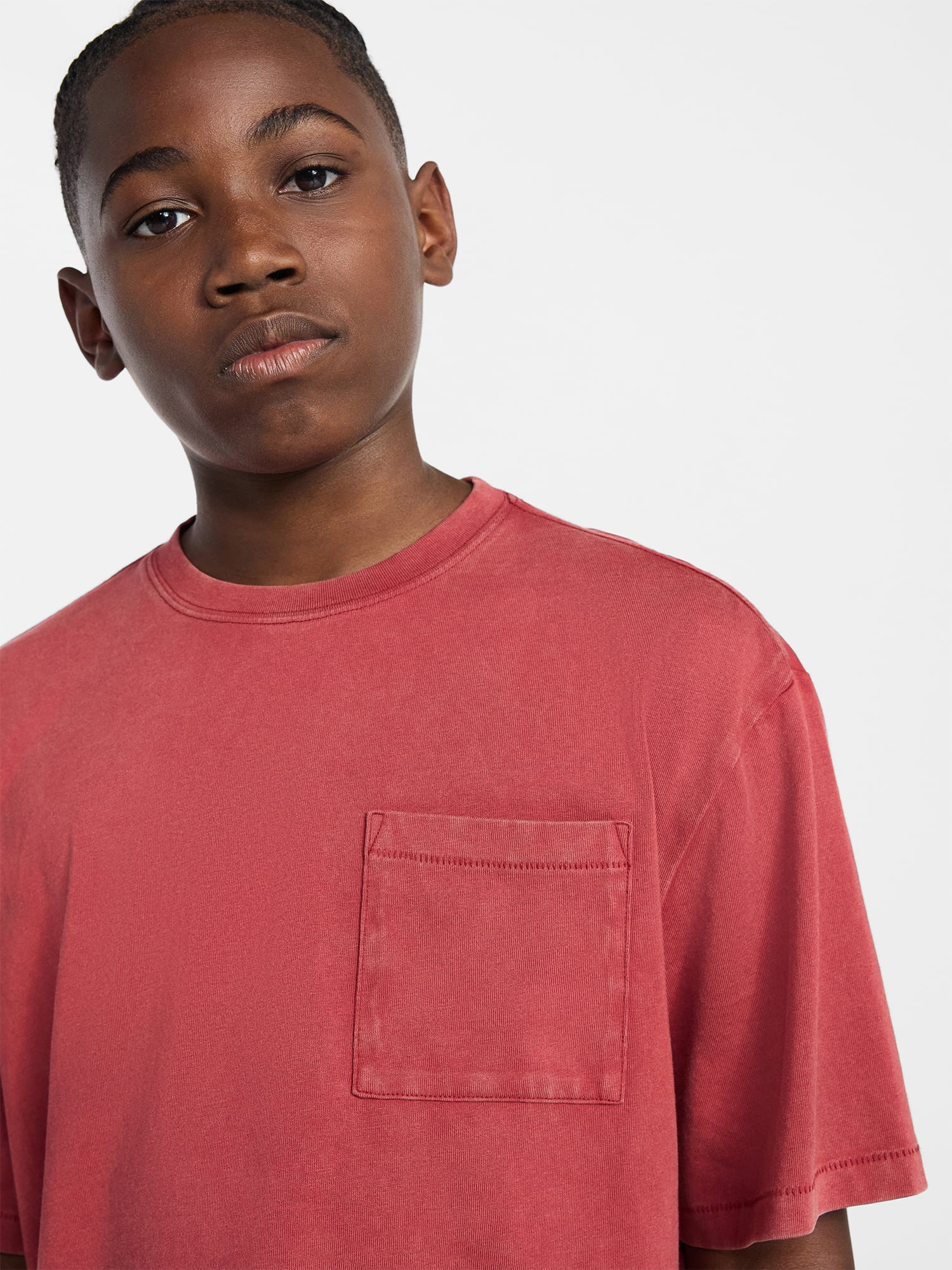 Weekend Academy Boys Washed Pocket Tee with Short Sleeves, Sizes XS-XXL