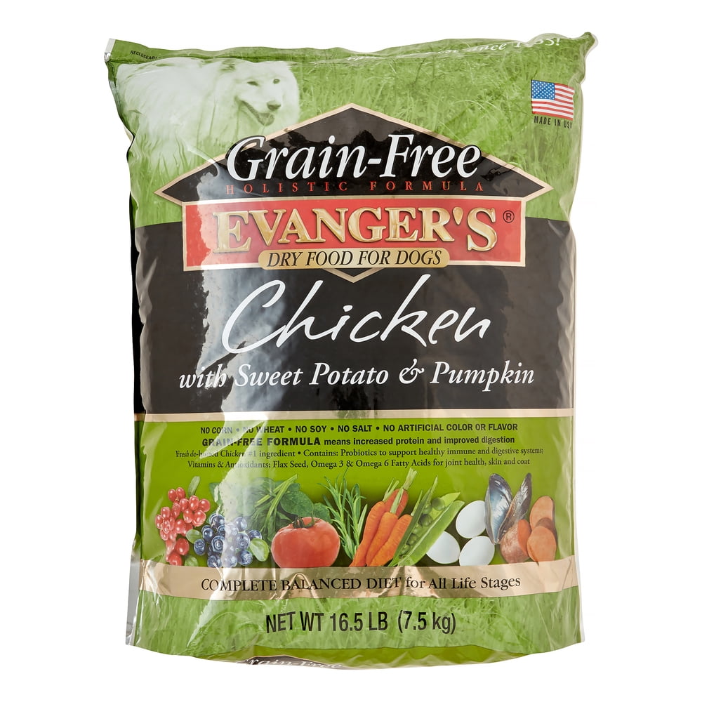 Evanger's GrainFree Chicken With Sweet Potato & Pumpkin All Stages Dry