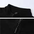 thumbnail image 3 of Men's Cycling Jersey Quick Drying Long Sleeved Training Shirt T-shirt Stand Up Neck Quarter Zipper Pullover, 3 of 6