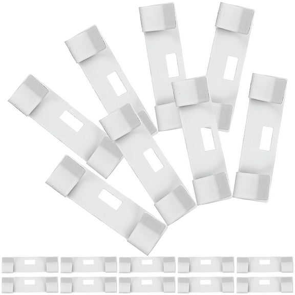 LAMIRO 20 Pcs Vertical Shade Replacement Sheet Blind Repair Clips Carrier Vinyl Window Blinds White Curtains Tabs