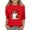 Red, variant on YunPes Children's Girls' Casual Halloween 2D Printed Round Neck Three Quarter Sleeve T Shirt Top Monogram Top