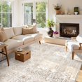 thumbnail image 1 of Collive Washable Area Rug 6x9, Large Vintgae Distressed Rugs for Living Room Soft Rugs for Bedroom, Non Slip Ultra-Thin Dining Room Floor Carpet for Entryway Kitchen Office - Blue/Grey, 1 of 7