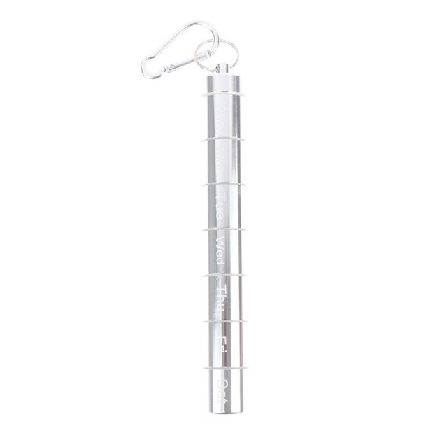 Pastillero portátil de alta capacidad para viaje, organizador de pastillas de Metal, caja de pastillas impermeable, contenedor, organizador de botellas de medicina semanal Gao Jinjia LED