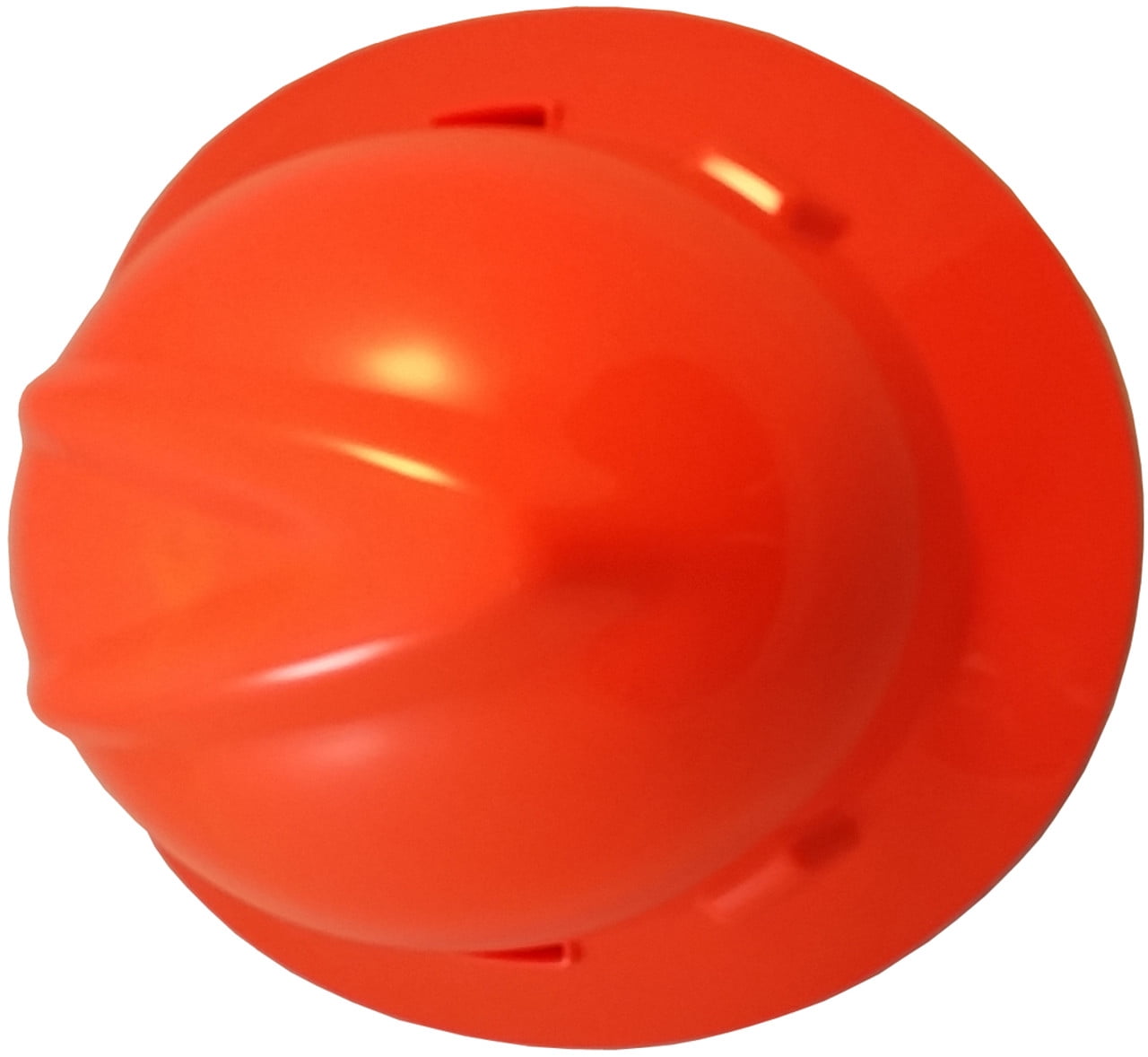MSA V-Gard One-Touch Suspensions Full Brim Hard Hats - Hi Viz Orange
