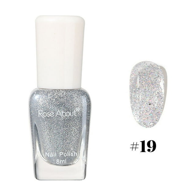Esmalte de Uñas a Base de Agua Xihbxyly 8 ml Brillante con Lentejuelas