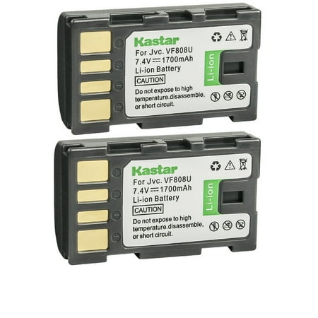 Kastar BN-VF808 Battery 2-Pack Replacement for JVC GR-D728EK GR-D728EX GR-D728US GR-D740 GR-D740AC GR-D740EK GR-D740EX GR-D740US GR-D745 GR-D745EK GR-D745EX GR-D745US GR-D746 GR-D746EK Camera