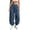 Dark Blue, variant on Women's Solid Color High Waist Baggy Jogger Sweatpants, Adjustable Drawstring Loose Cinch Bottom Pants, Soft Casual Workout Track Pants for Daily Gym Streetwear Black L